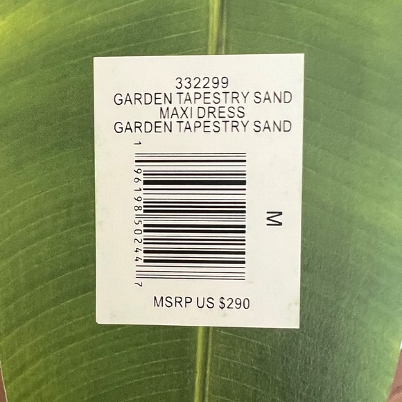 Gorgeous Farm Rio Garden Tapestry maxi dress - Sand, size M, NWT! - Picture 11 of 12